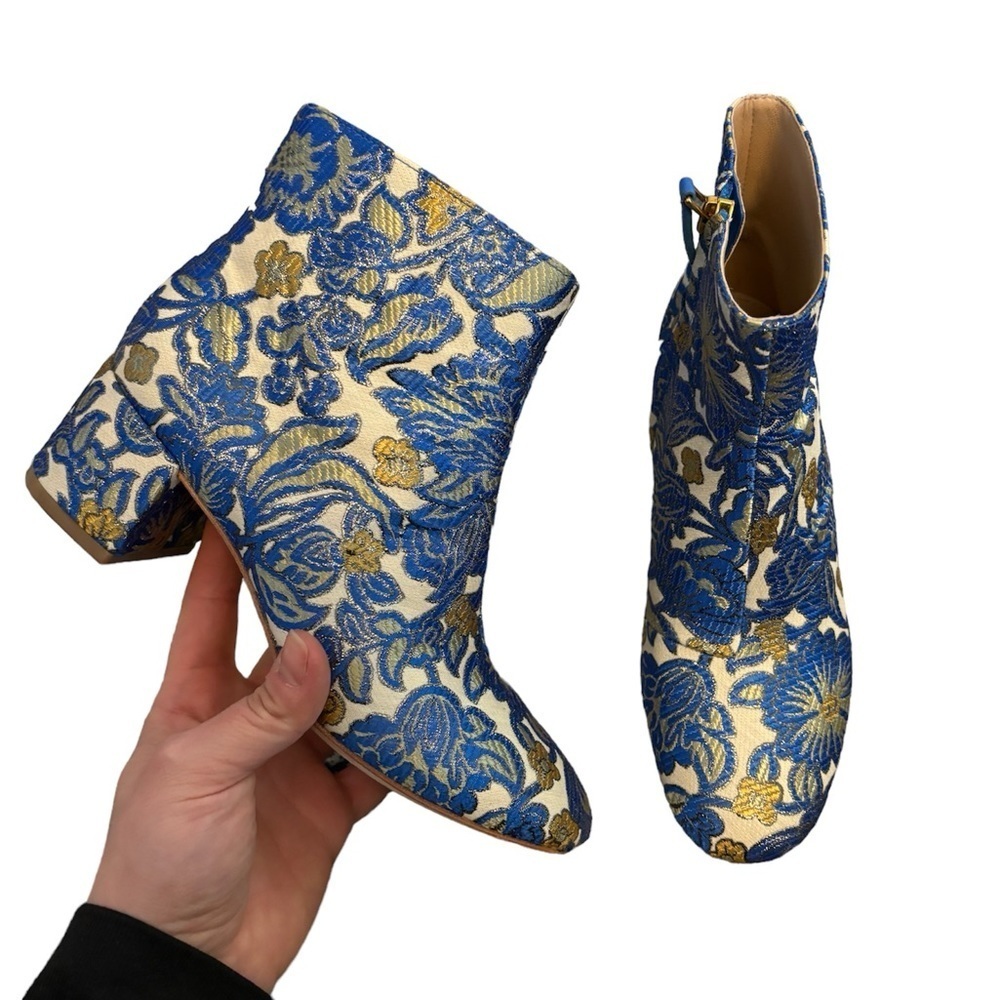 NEW Tory Burch | Shelby Floral Embroidered Ankle Boots Sz 5‎